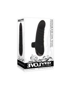 Evolved Hooked on You Curved Finger Vibrator - Black
