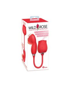 Wild Rose Suction & Come Hither Vibrator - Red