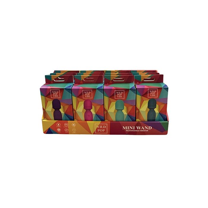 Wild Pop Vibe Mini Wand Display - Display of 12 Asst. Colors