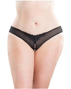 Crotchless Thong w/Pearls O/S