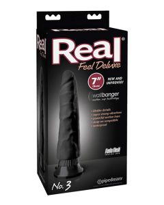 Real Feel Deluxe No. 3  7" Vibe Waterproof - Black