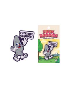 Wood Rocket Fuck Buddies Fuck You Asshole Pin - Grey
