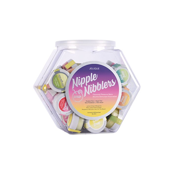 Jelique Cocktail Nipple Nibblers Fishbowl - Asst. Display of  36 Flavors