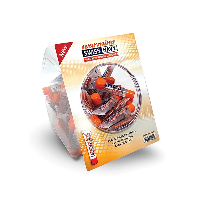 Swiss Navy Warming Water Based Lubricant Display  - 10 ml Bowl of 100
